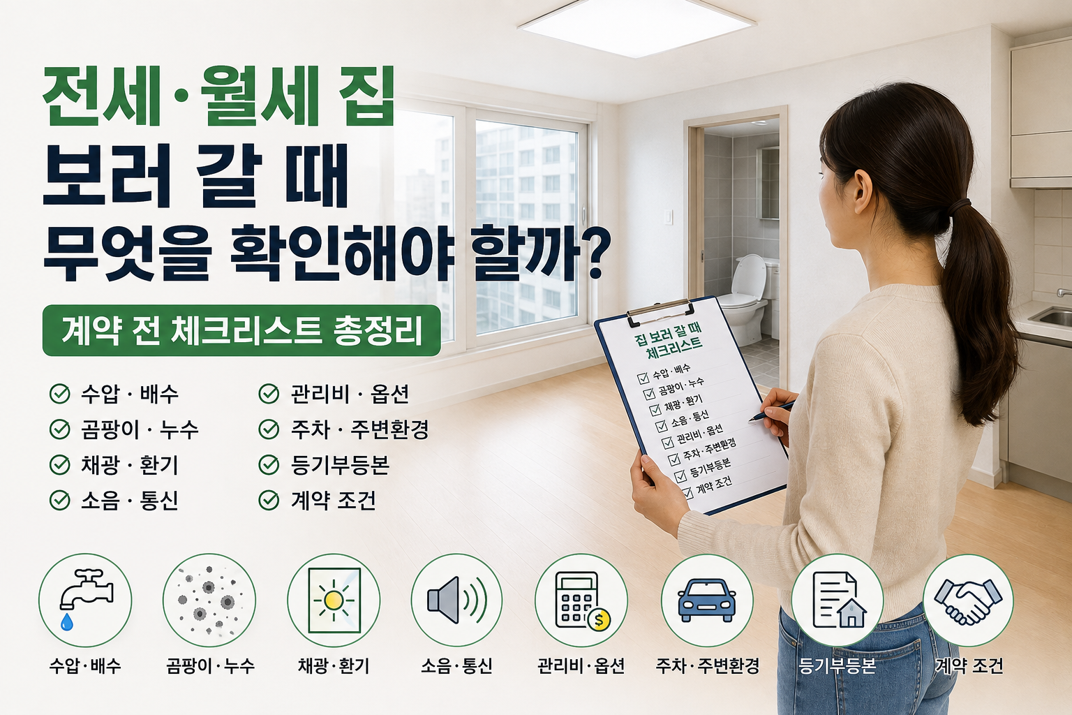 전세·월세 집 보러 갈 때 무엇을 확인해야 할까? 계약 전 체크리스트