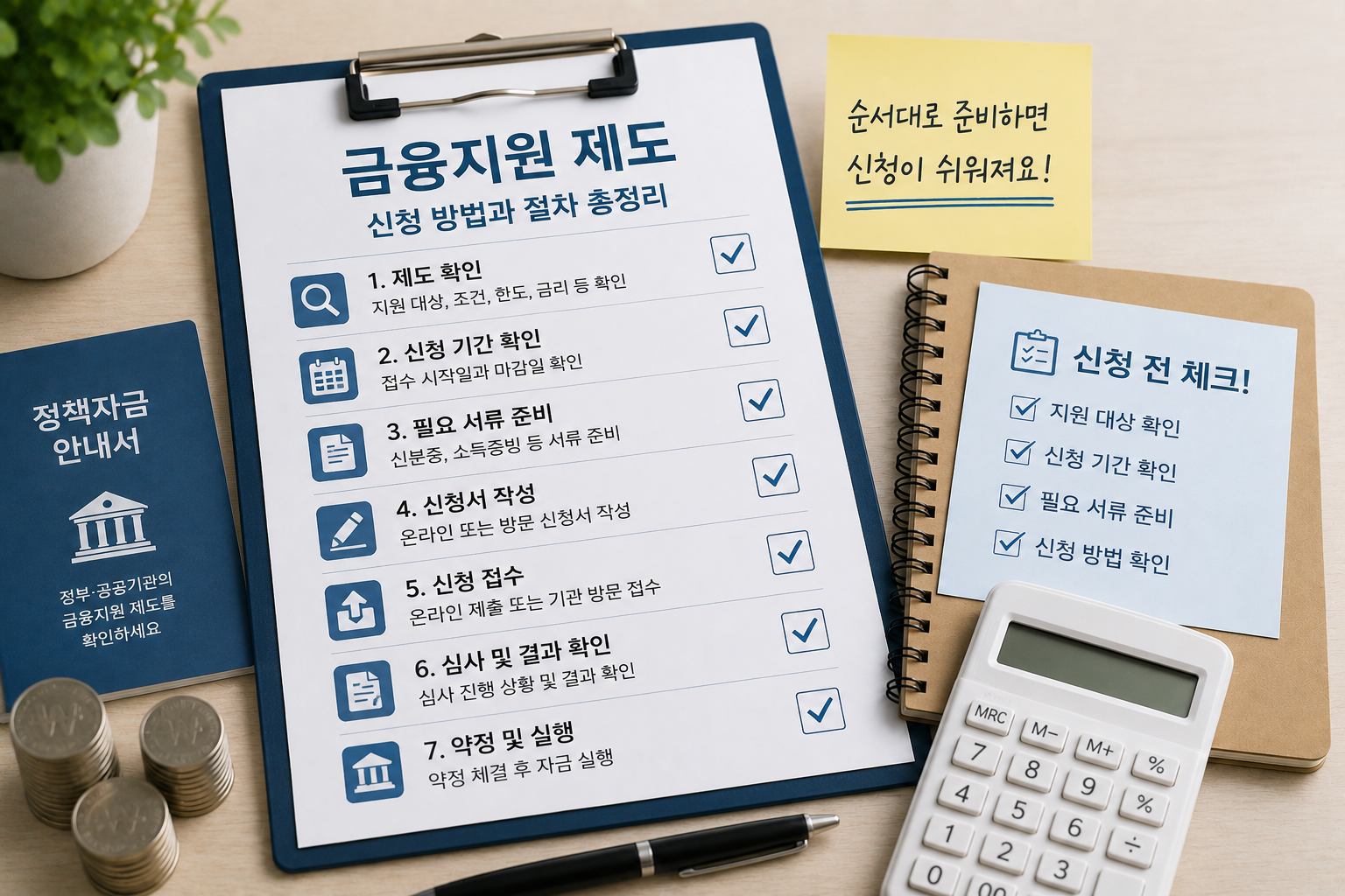 금융지원 제도 신청은 어떻게 할까? 신청 전 준비부터 결과 확인까지 순서대로 정리